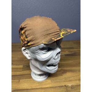 Handmade Brown Crab Print Cycling Cap Hat Retro Style Unbranded